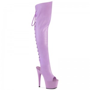 Pleaser Adore-3019 Faux Leather Hoge Hakken Dames Lavendel | BELGIE BEARZJUT