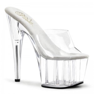 Pleaser Adore-701 Badslippers Plateauzool Dames Clear | BELGIE BEXICTWY