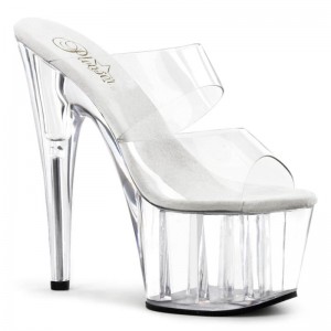 Pleaser Adore-702 Badslippers Plateauzool Dames Clear | BELGIE BEZIHXGC