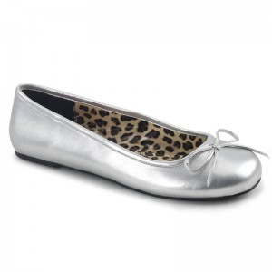 Pleaser Anna-01 Ballerinas Dames Zilver | BELGIE BEWKOCNP