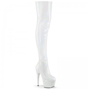 Pleaser Bejeweled-3000-7 Hoge Hakken Dames Wit | BELGIE BEGSDAOH