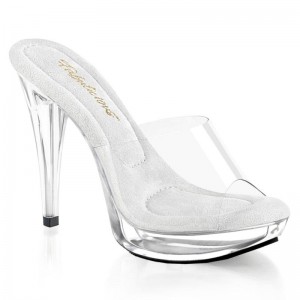 Pleaser Cocktail-501 Badslippers Plateauzool Dames Clear | BELGIE BEEFNWDO