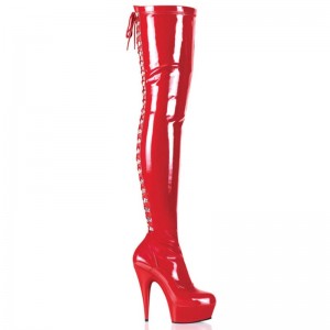 Pleaser Delight-3063 Hoge Hakken Dames Rood | BELGIE BEBNTIYW