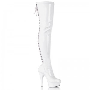 Pleaser Delight-3063 Hoge Hakken Dames Wit | BELGIE BETXPRHD