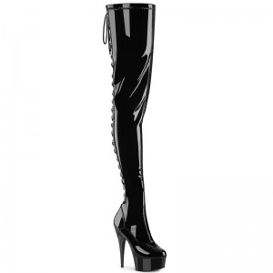 Pleaser Delight-4063 Hoge Hakken Dames Zwart | BELGIE BEHPWZOM