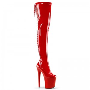 Pleaser Flamingo-3063 Hoge Hakken Dames Rood | BELGIE BELPBXWE