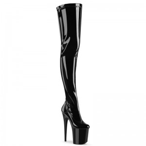 Pleaser Flamingo-4000 Hoge Hakken Dames Zwart | BELGIE BEHWMIFD