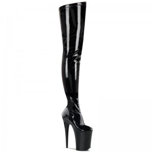 Pleaser Infinity-4000 Hoge Hakken Dames Zwart | BELGIE BEKFWJSM