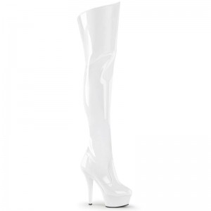 Pleaser Kiss-3010 Hoge Hakken Dames Wit | BELGIE BEUTAZQO