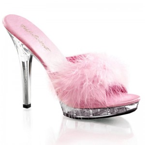 Pleaser Lip-101-8 Badslippers Plateauzool Dames Roze | BELGIE BEPSQABR