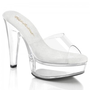 Pleaser Martini-501 Badslippers Plateauzool Dames Clear | BELGIE BEMCVLBN