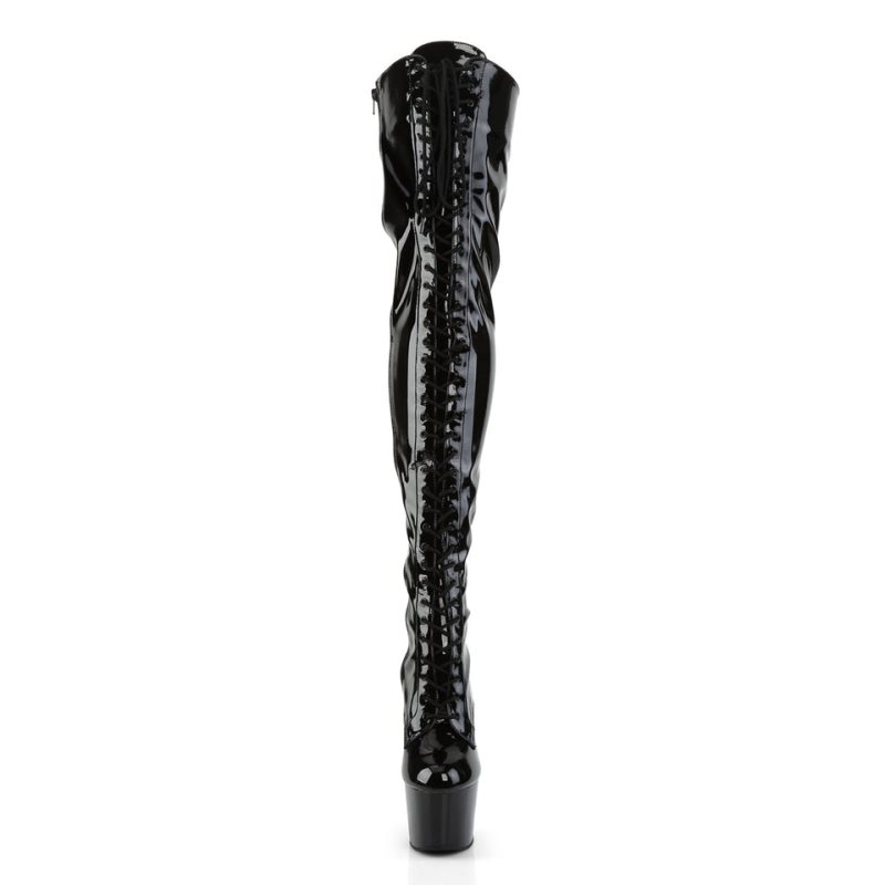 Pleaser Adore-3023 Hoge Hakken Dames Zwart | BELGIE BEMVXYLW