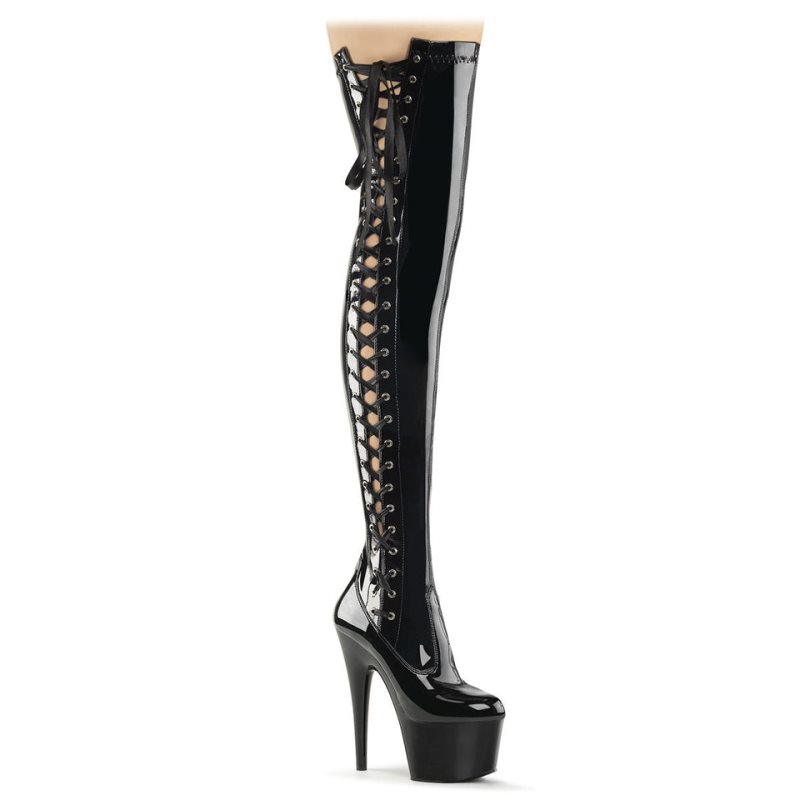 Pleaser Adore-3050 Hoge Hakken Dames Zwart | BELGIE BELDGXRJ