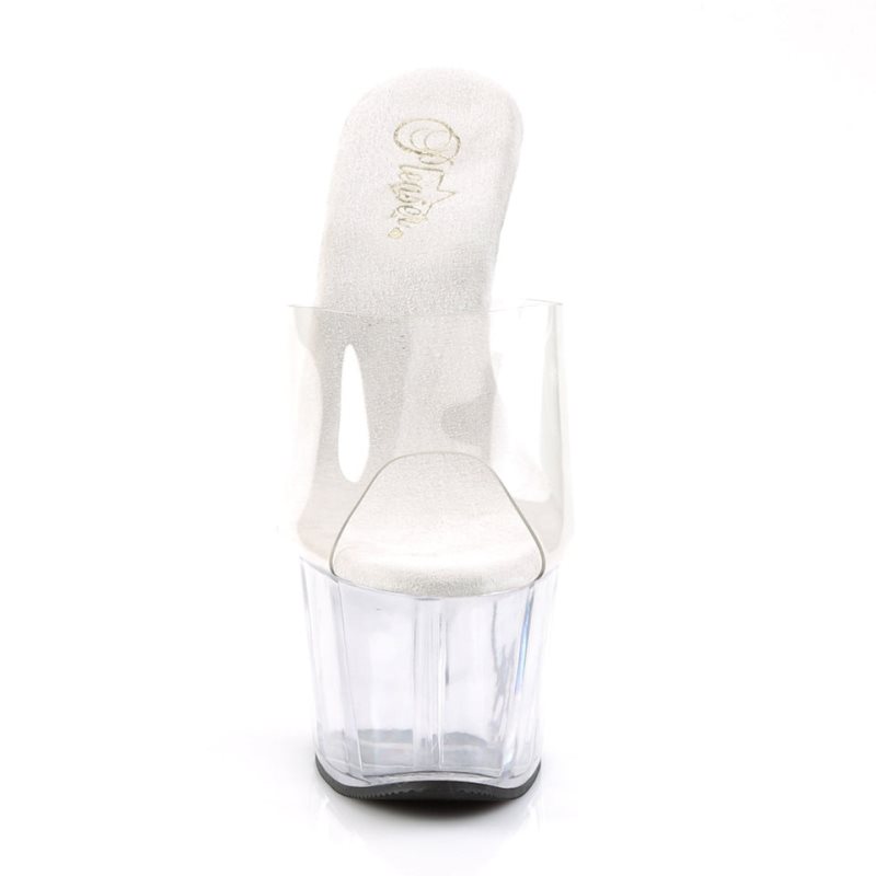 Pleaser Adore-701 Badslippers Plateauzool Dames Clear | BELGIE BEXICTWY