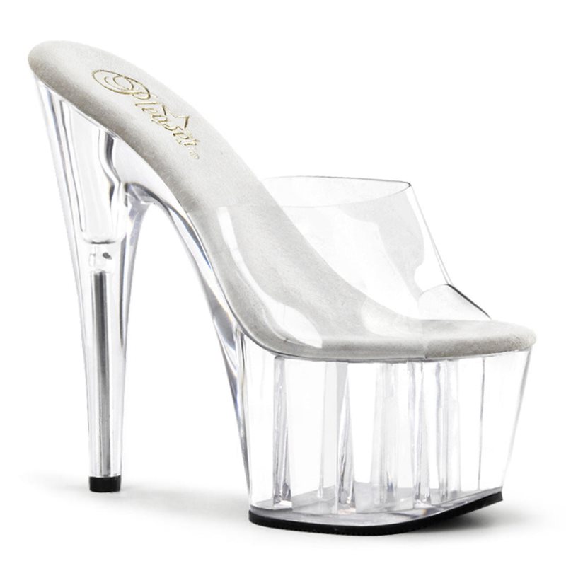 Pleaser Adore-701 Badslippers Plateauzool Dames Clear | BELGIE BEXICTWY