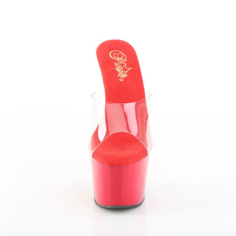 Pleaser Adore-701 Badslippers Plateauzool Dames Rood | BELGIE BESGOIET