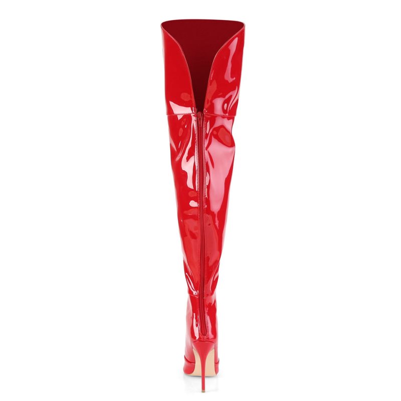 Pleaser Courtly-3012 Hoge Hakken Dames Rood | BELGIE BEALOFCD