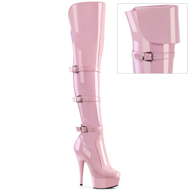 Pleaser Delight-3018 Hoge Hakken Dames Roze | BELGIE BERJIGBL