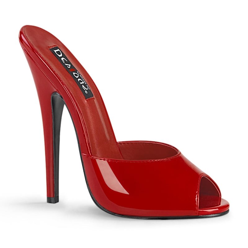 Pleaser Domina-101 Mules Dames Rood | BELGIE BEKSMDQV