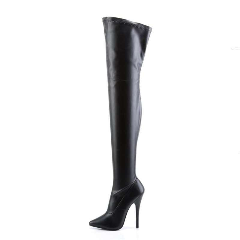 Pleaser Domina-3000 Vegan Leather Hoge Hakken Dames Zwart | BELGIE BEKUSFVE