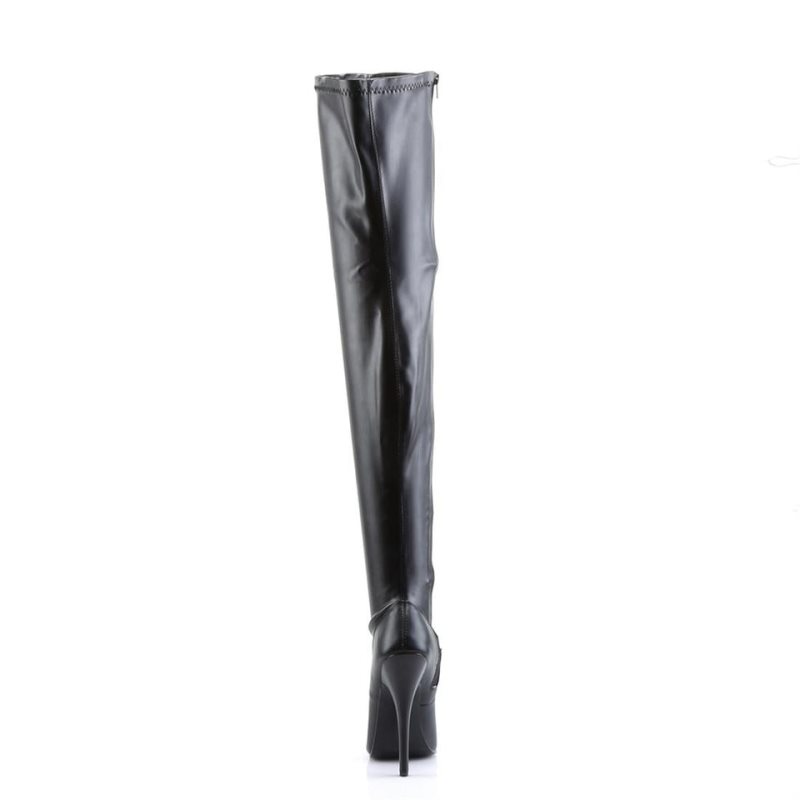 Pleaser Domina-3000 Vegan Leather Hoge Hakken Dames Zwart | BELGIE BEKUSFVE