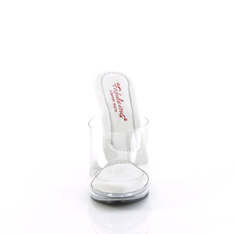 Pleaser Glory-501 Badslippers Plateauzool Dames Clear | BELGIE BERXBVTL