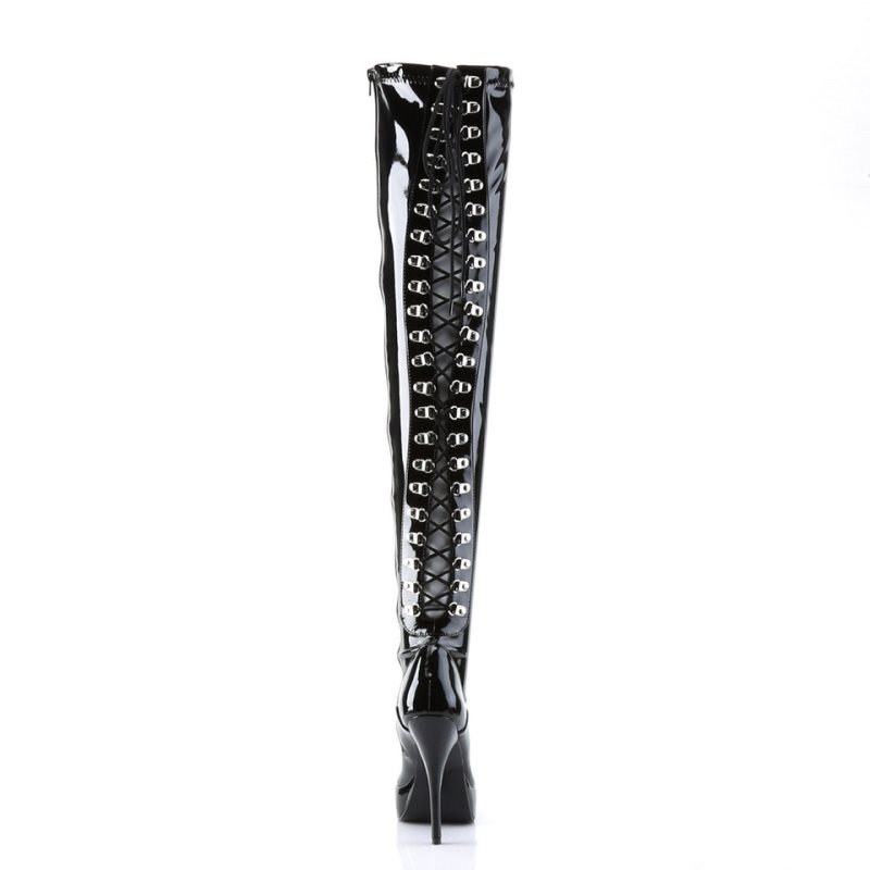 Pleaser Indulge-3063 Hoge Hakken Dames Zwart | BELGIE BEXTEONL