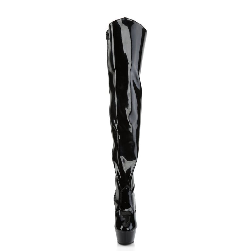 Pleaser Kiss-3010 Hoge Hakken Dames Zwart | BELGIE BEZOPYJI