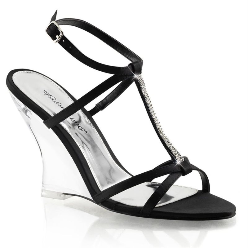 Pleaser Lovely-428 Sleehak Sandalen Dames Zwart | BELGIE BEFHKBUJ