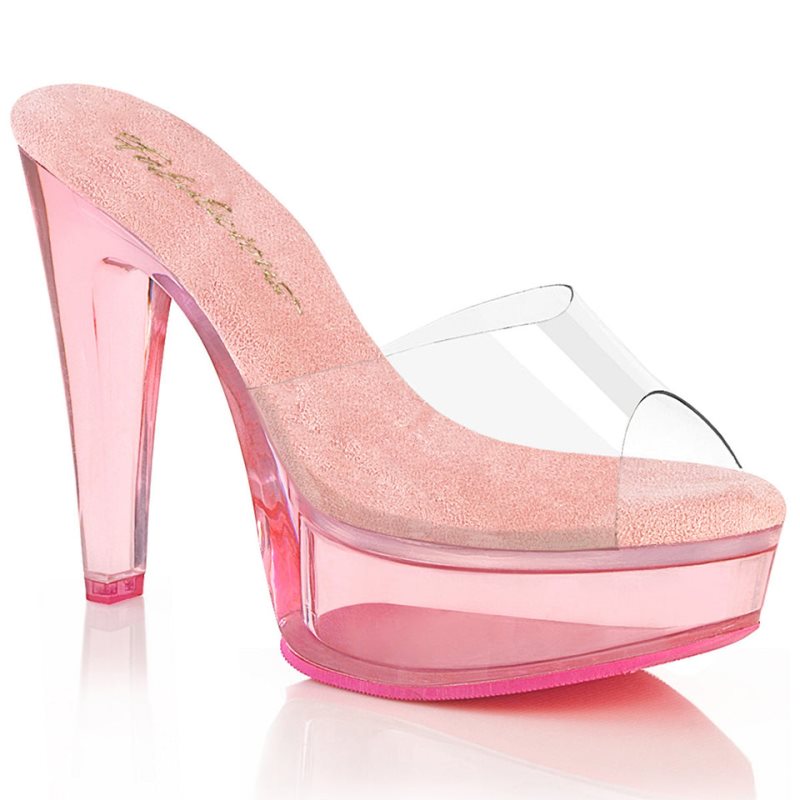 Pleaser Martini-501 Badslippers Plateauzool Dames Roze | BELGIE BECYUMJB