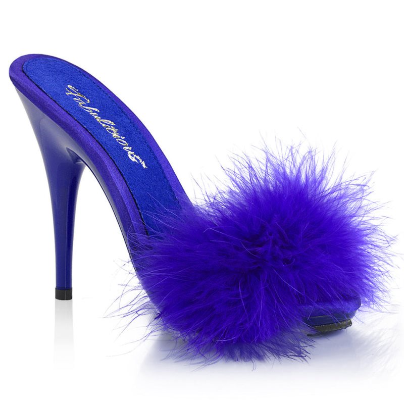 Pleaser Poise-501F Badslippers Plateauzool Dames Blauw | BELGIE BEHCNJFP