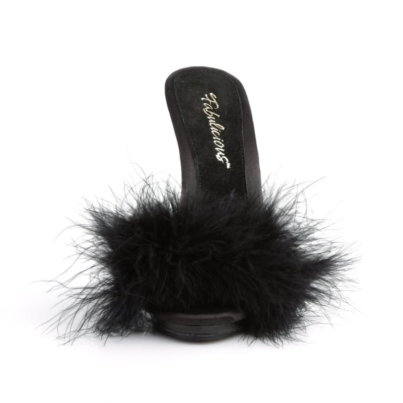 Pleaser Poise-501F Badslippers Plateauzool Dames Zwart | BELGIE BEYNDFIG