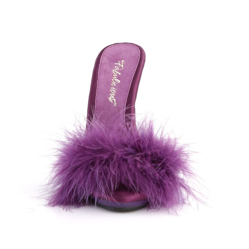 Pleaser Poise-501F Badslippers Plateauzool Dames Paars | BELGIE BETXOCGB