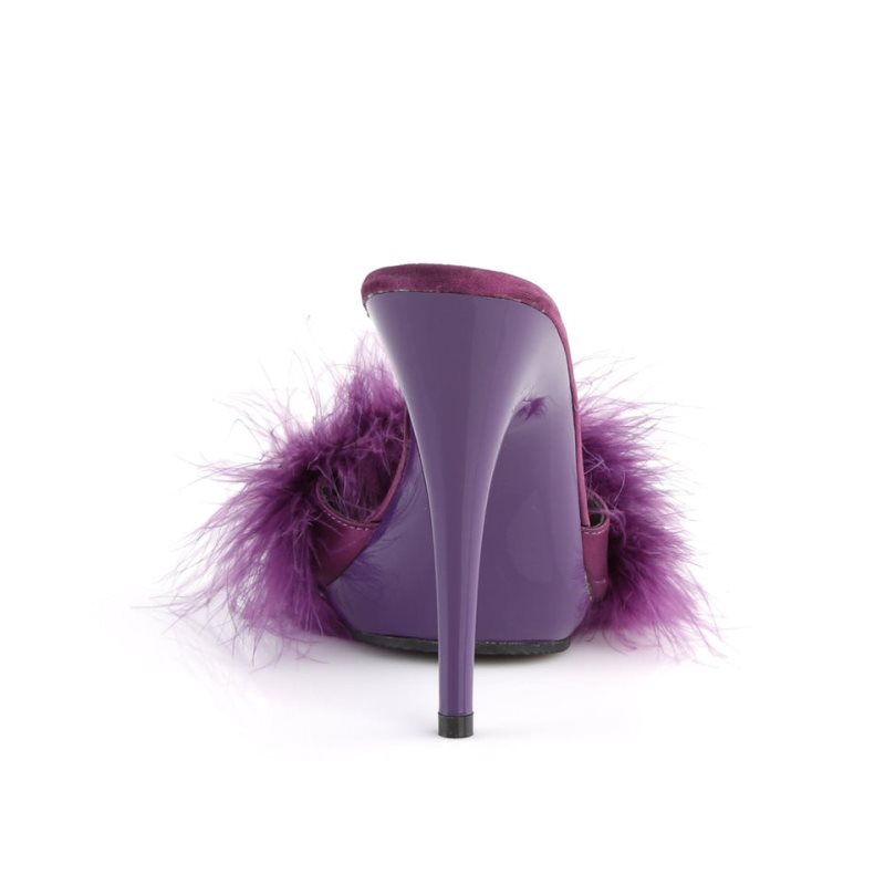 Pleaser Poise-501F Badslippers Plateauzool Dames Paars | BELGIE BETXOCGB