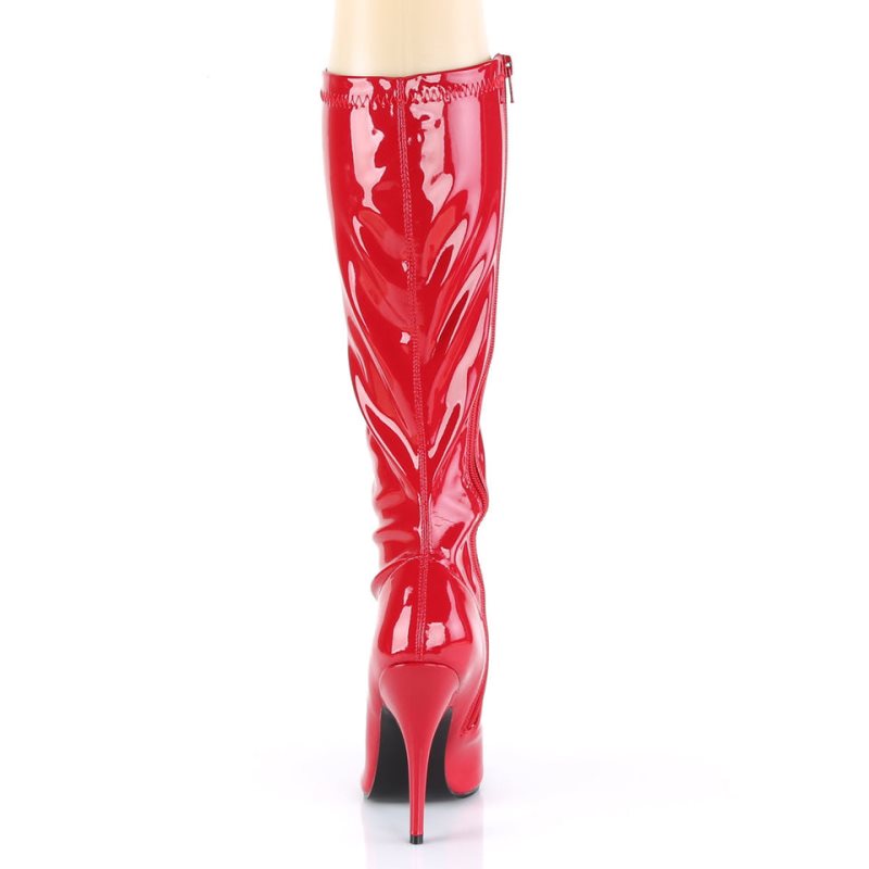 Pleaser Seduce-2000 Knie Laarzen Dames Rood | BELGIE BESCPYAZ