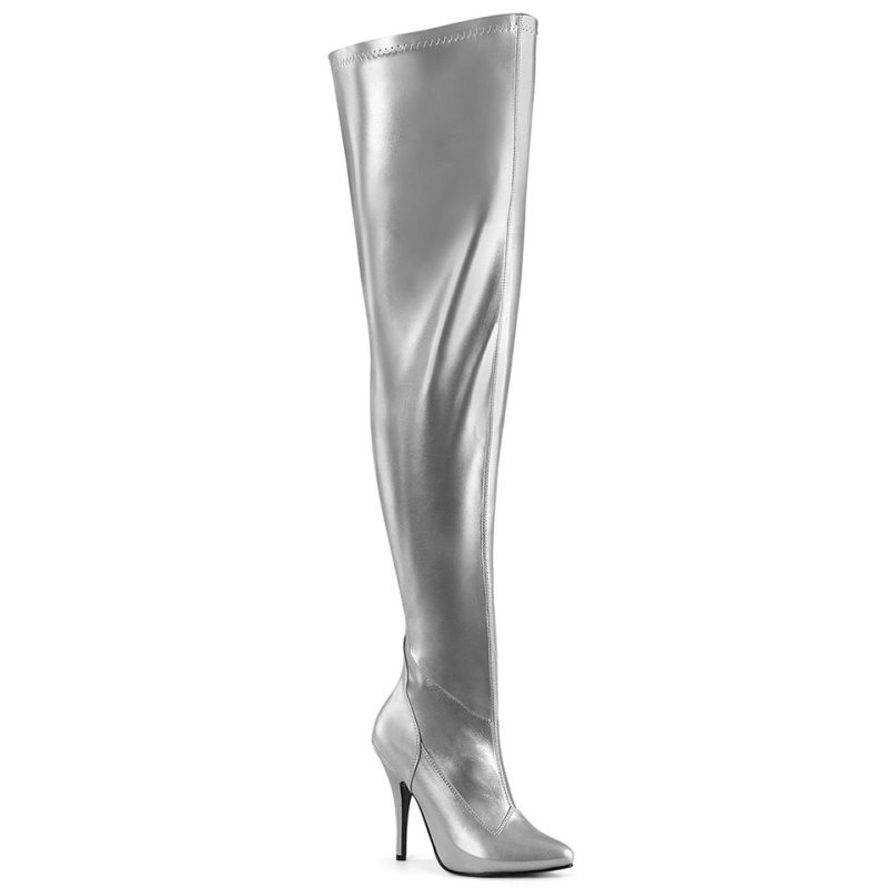 Pleaser Seduce-3000WC Hoge Hakken Dames Zilver | BELGIE BEFXAWRB