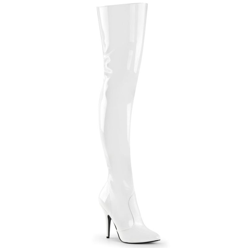 Pleaser Seduce-3010 Hoge Hakken Dames Wit | BELGIE BEYVTGAI