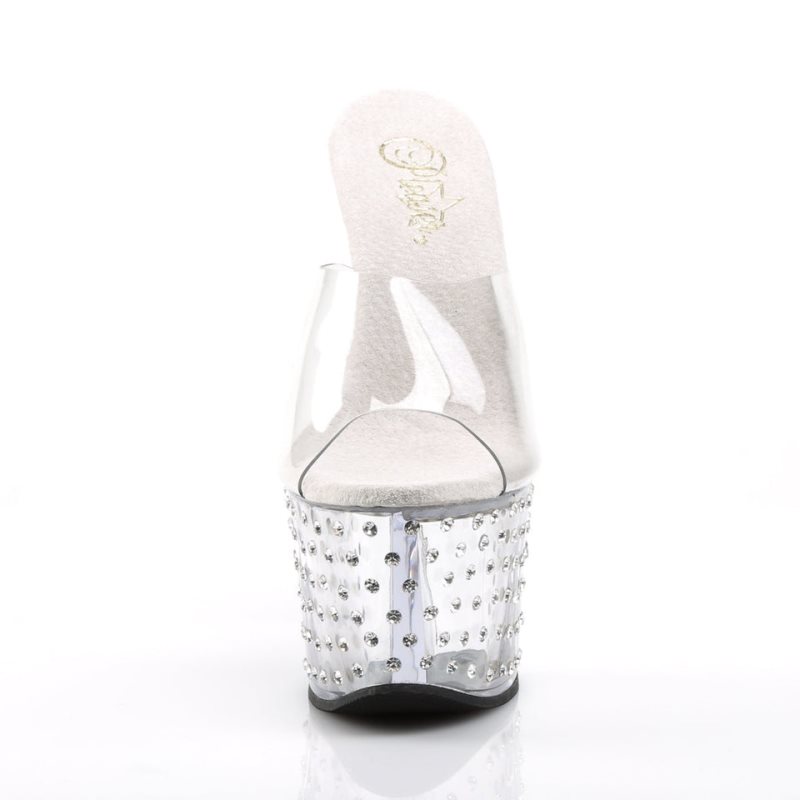 Pleaser Stardust-701 Badslippers Plateauzool Dames Clear | BELGIE BEXMVOYA