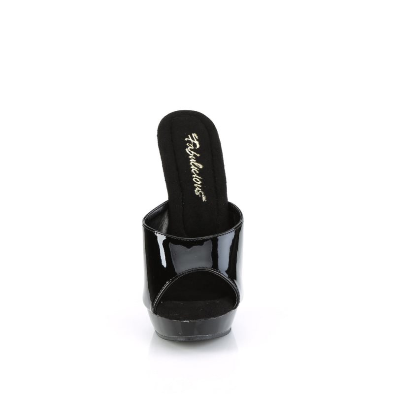 Pleaser Sultry-601 Badslippers Plateauzool Dames Zwart | BELGIE BERSKMOV